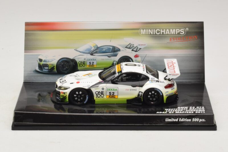 BMW Z4 GT3 Westcoast Racing #52 F. Lestrup ADAC GT Masters 2011 Minichamps 1:43 437112952 Metaal