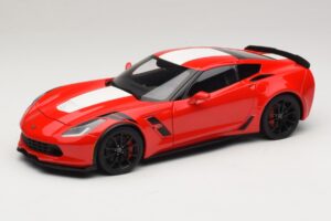 Chevrolet Corvette C7 Grand Sport Rood met Witte Strepen AUTOart 1:18 71274 Composiet