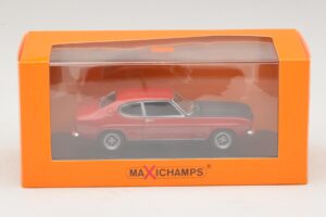 Ford Capri I Rood Met Zwarte Motorkap Maxichamps 1:43 940085801 Metaal — afbeelding 4 van 4