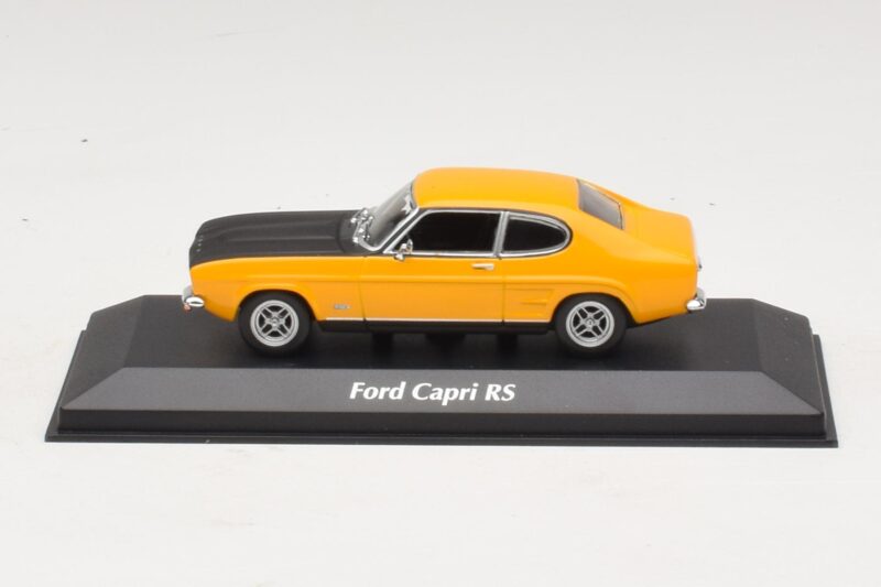 Ford Capri Mk1 RS Geel met Zwarte Motorkap Maxichamps 1:43 Ford Capri Mk1 RS Geel met Zwarte Motorkap Maxichamps 1:43 940085800 Metaal