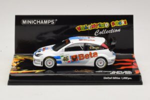 Ford Focus RS WRC #46 V. Rossi / C. Cassina RAC Rally 2007 Beschadigde Doos Minichamps 1:43 400078446-O1 Metaal