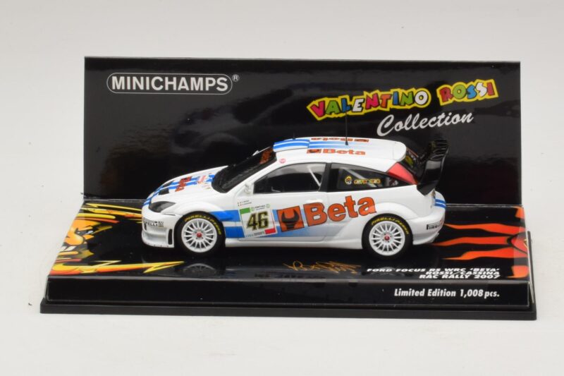 Ford Focus RS WRC #46 V. Rossi / C. Cassina RAC Rally 2007 Minichamps 1:43 400078446 Metaal