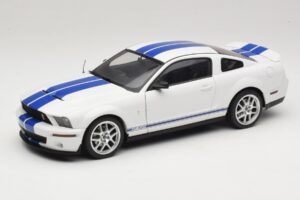 Ford Shelby Cobra GT500 Concept Wit met Blauwe Streep AUTOart 1:18 73052 Metaal