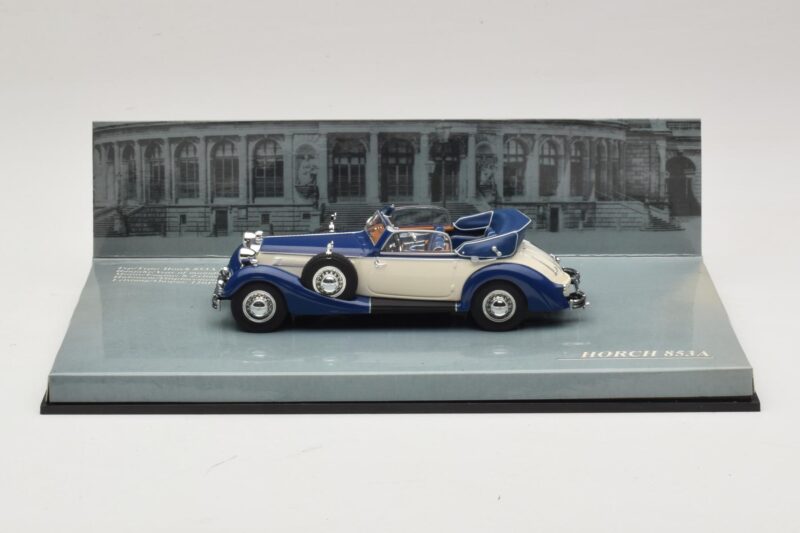Horch 853 Cabriolet Blauw Minichamps 1:43 436012032 Metaal