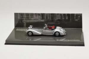 Horch 855 Special Roadster Zilver Zwart Minichamps 1:43 436014204 Metaal