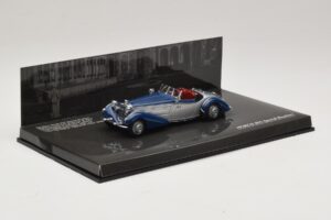 Horch 855 Special Roadster Zilver Blauw Minichamps 1:43 436014202 Metaal — afbeelding 2 van 5