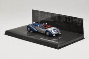 Horch 855 Special Roadster Zilver Blauw Minichamps 1:43 436014202 Metaal — afbeelding 3 van 5