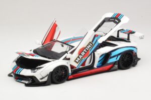 Lamborghini Aventador LB Works Martini Livery AUTOart 1:18 79185 Composiet — afbeelding 2 van 8
