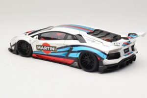 Lamborghini Aventador LB Works Martini Livery AUTOart 1:18 79185 Composiet — afbeelding 7 van 8