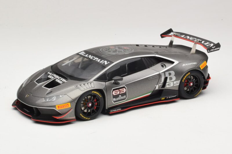 Lamborghini Huracan LP620-2 Super Trofeo #63 Donkergrijs 2016 AUTOart 1:18 81559 Composiet