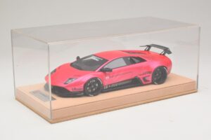Lamborghini Murcielago Liberty Walk Glanzend Roze AB Models 1:18 REMC044 Hars — afbeelding 6 van 7