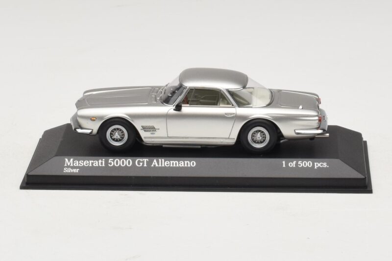 Maserati 5000 GT Allemano Zilver Minichamps 1:43 437123324 Metaal