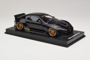 Maserati GranTurismo Liberty Walk Zwart met Gouden Velgen AB Models 1:18 MAS-LB08-C Hars — afbeelding 4 van 7