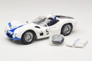 Maserati Tipo 61 #5 S. Moss / D. Gurney Camoradi ADAC 1000km Nurburgring Winner 1960 Minichamps 1:18 100601205 Metaal