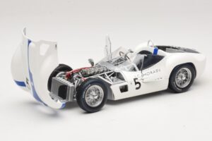Maserati Tipo 61 #5 S. Moss / D. Gurney Camoradi ADAC 1000km Nurburgring Winner 1960 Minichamps 1:18 100601205 Metaal — afbeelding 2 van 8