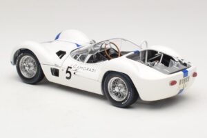 Maserati Tipo 61 #5 S. Moss / D. Gurney Camoradi ADAC 1000km Nurburgring Winner 1960 Minichamps 1:18 100601205 Metaal — afbeelding 7 van 8