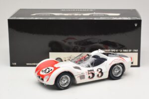 Maserati Tipo 61 #53 B. Krause Los Angeles Times Grand Prix Winner 1960 Minichamps 1:18 100601253 Metaal — afbeelding 8 van 8