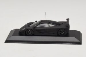 McLaren F1 GTR Prototype Mat Zwart Met Zwarte Velgen Minichamps 1:43 MCLAREN009 Metaal — afbeelding 4 van 4