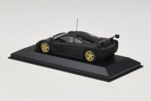 McLaren F1 GTR Prototype Mat Zwart Met Gouden Velgen Minichamps 1:43 MCLAREN008 Metaal — afbeelding 2 van 4
