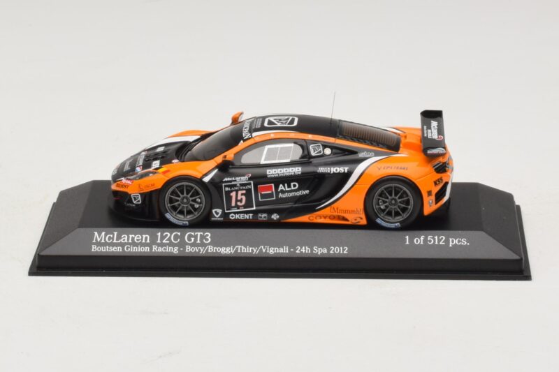 McLaren MP4-12C GT3 #15 Boutsen Racing Bovy / Broggi 24 Hours of Spa 2012 Minichamps 1:43 437121315 Metaal