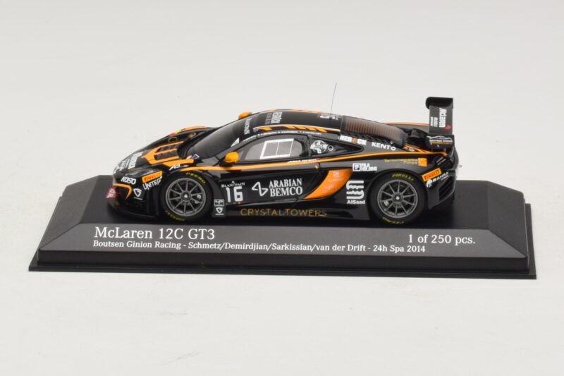 McLaren MP4-12C GT3 #16 Boutsen Racing Schmetz / Demirdjian 24 Hours of Spa 2014 Minichamps 1:43 437141316 Metaal