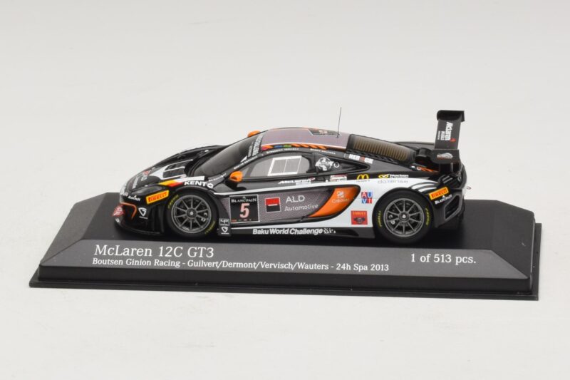 McLaren MP4-12C GT3 #5 Boutsen Racing Guilvert / Dermont 24 Hours of Spa 2013 Minichamps 1:43 McLaren MP4-12C GT3 #5 Boutsen Racing Guilvert / Dermont 24 Hours of Spa 2013 Minichamps 1:43 437131305 Metaal