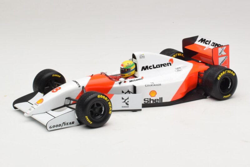 McLaren MP4/8 Ford #8 A. Senna Winner European GP 1993 Minichamps 1:18 540931818 Metaal