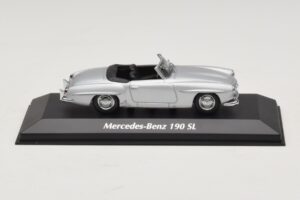 Mercedes 190 SL W121 Zilver Maxichamps 1:43 940033130 Metaal