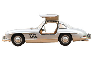 Mercedes 300 SL W198 Gullwing Zilver Norev 1:18 183857 Metaal — afbeelding 4 van 5