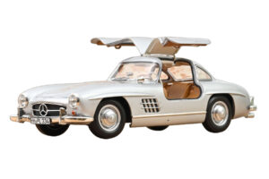 Mercedes 300 SL W198 Gullwing Zilver Norev 1:18 183857 Metaal — afbeelding 5 van 5