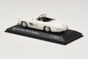 Mercedes 300 SL W198 Roadster Wit Minichamps 1:43 400039034 Metaal — afbeelding 3 van 4