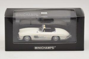 Mercedes 300 SL W198 Roadster Wit Minichamps 1:43 400039034 Metaal — afbeelding 4 van 4