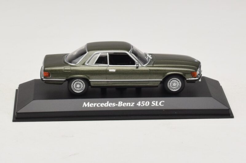 Mercedes 450 SLC C107 Donkergroen Metallic Maxichamps 1:43 940033420 Metaal
