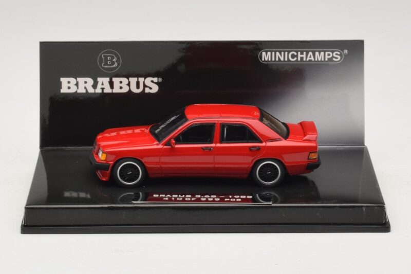 Mercedes Brabus 3.6S 190E W201 Rood Minichamps 1:43 437032600 Metaal