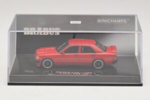 Mercedes Brabus 3.6S 190E W201 Rood Minichamps 1:43 437032600 Metaal — afbeelding 4 van 5