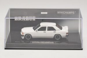 Mercedes Brabus 3.6S 190E W201 Wit Minichamps 1:43 437032602 Metaal — afbeelding 4 van 5