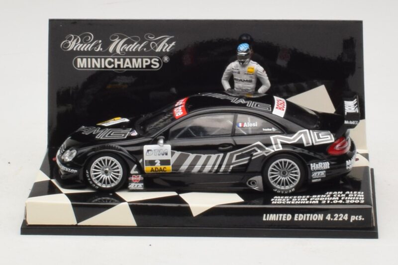 Mercedes CLK DTM #2 J. Alesi First DTM Podium Finish Hockenheim 2002 Minichamps 1:43 400023292 Metaal
