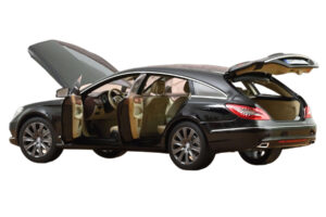 Mercedes CLS Shooting Brake X218 Obsidian Black Metallic Norev 1:18 183944 Metaal — afbeelding 2 van 3