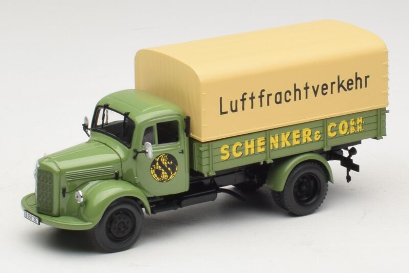 Mercedes L 3500 Platte Vrachtwagen Schenker Minichamps 1:43 439350028 Metaal