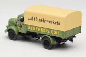 Mercedes L 3500 Platte Vrachtwagen Schenker Minichamps 1:43 439350028 Metaal — afbeelding 5 van 6