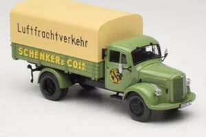 Mercedes L 3500 Platte Vrachtwagen Schenker Minichamps 1:43 439350028 Metaal — afbeelding 4 van 6