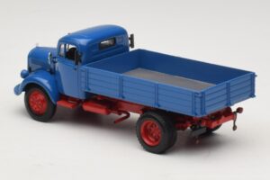 Mercedes L 3500 Kipwagen Blauw Rood Minichamps 1:43 439350004 Metaal — afbeelding 5 van 6