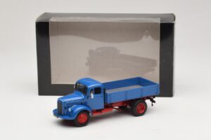 Mercedes L 3500 Kipwagen Blauw Rood Minichamps 1:43 439350004 Metaal — afbeelding 6 van 6