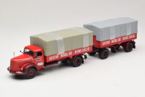 Mercedes L315 Pritschenzug Gustav Mauler Minichamps 1:43 499034720 Metaal