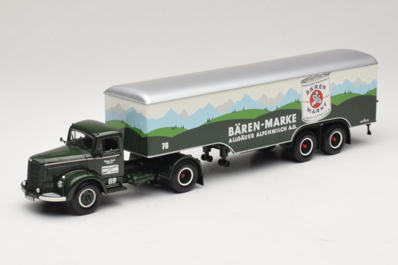 Mercedes LS315 Koffersattelzug Bärenmarke Minichamps 1:43 499034780 Metaal