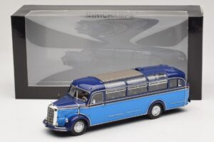Mercedes O 3500 Bus Lichtblauw Donkerblauw Minichamps 1:43 439360011 Metaal — afbeelding 6 van 6