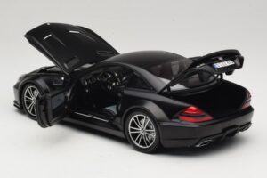 Mercedes SL65 AMG R230 Black Series Matt Black Minichamps 1:18 100038121 Metaal — afbeelding 5 van 8