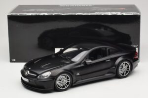 Mercedes SL65 AMG R230 Black Series Matt Black Minichamps 1:18 100038121 Metaal — afbeelding 8 van 8