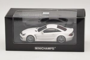 Mercedes SL65 AMG R230 Black Series Mat Wit Minichamps 1:43 400038222 Metaal — afbeelding 4 van 4