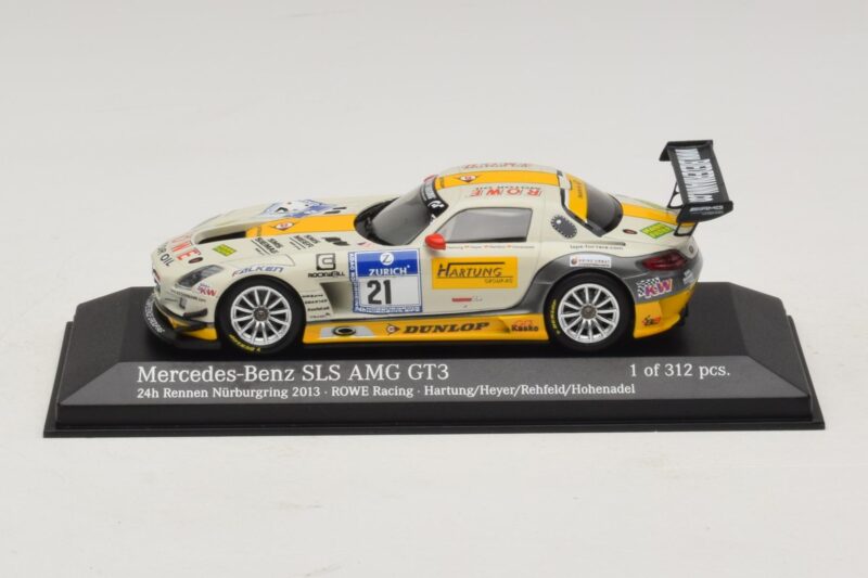 Mercedes SLS AMG GT3 #21 Rowe Racing Hartung / Heyer Nurburgring 24 Hours 2013 Minichamps 1:43 Mercedes SLS AMG GT3 #21 Rowe Racing Hartung / Heyer Nurburgring 24 Hours 2013 Minichamps 1:43 410133221 Metaal